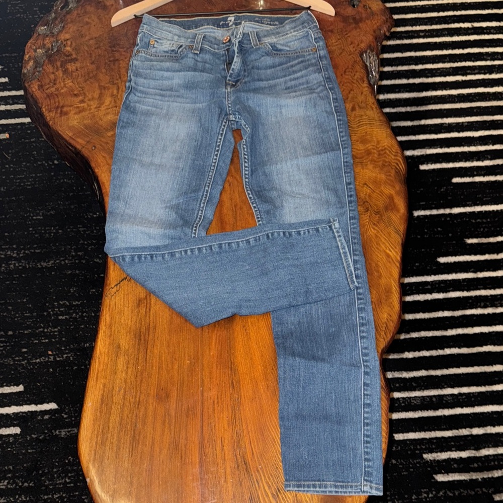 7 For All Mankind Women's the Slim cigarette Blue Jeans